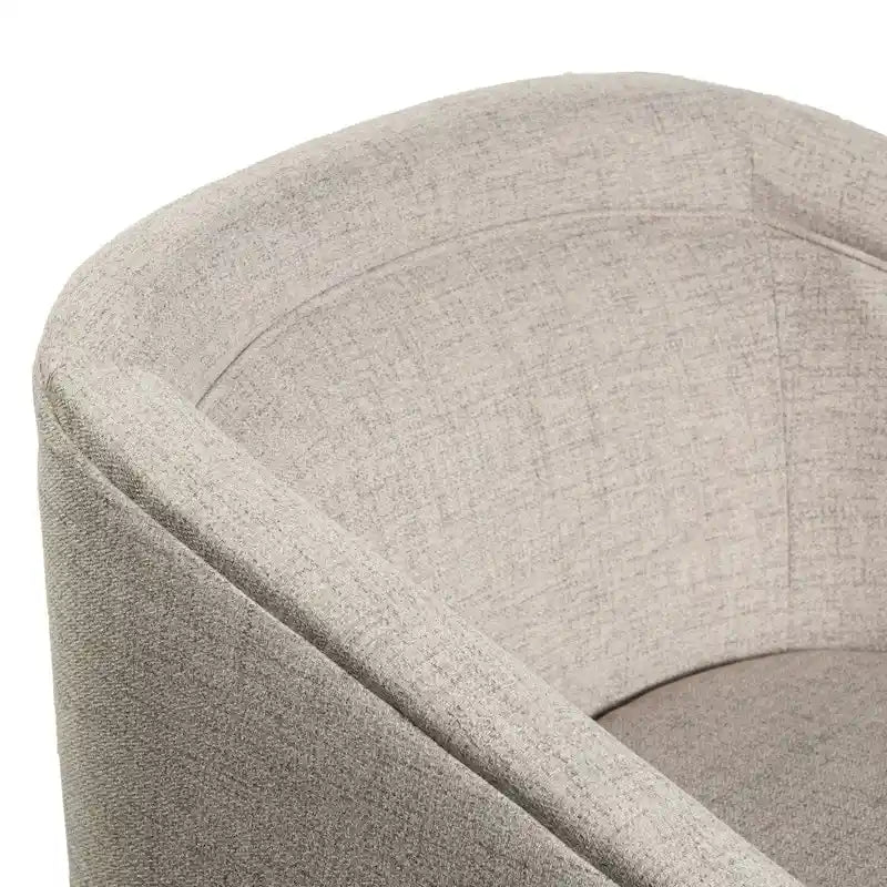 Barrel Accent Chair with 360 Swivel Vinyl Wrapped Base