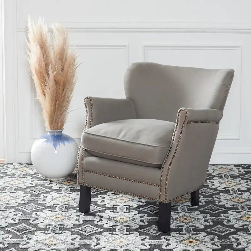 SAFAVIEH Corie Brown Club Chair - 26.6 x 28.9 x 29.3 - 27Wx29Dx29H