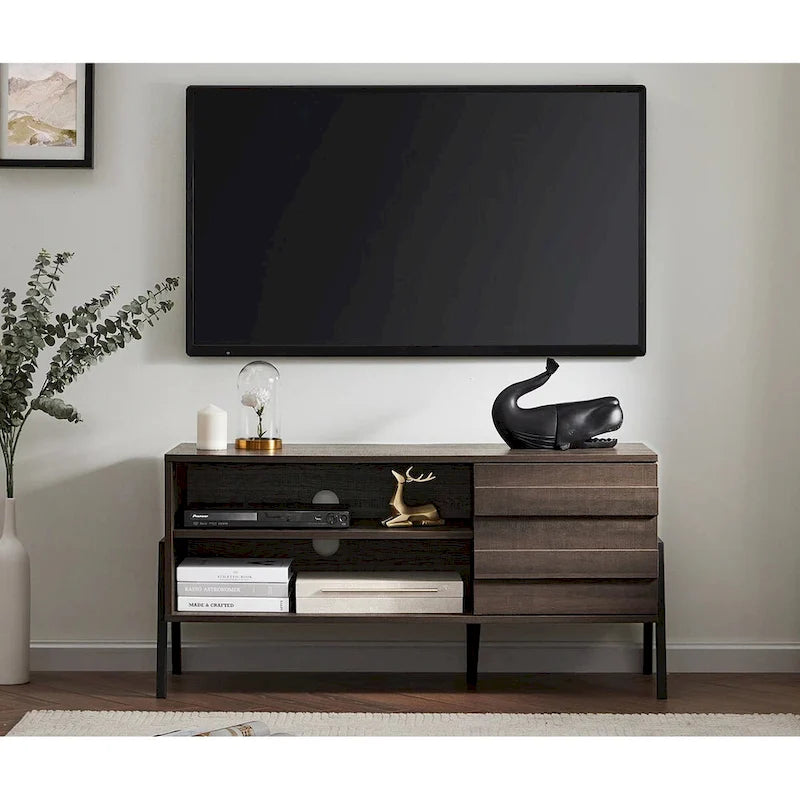 WAMPAT Mid-Century TV Stand Wood TV Console for TV's up to 55  - 42 inches