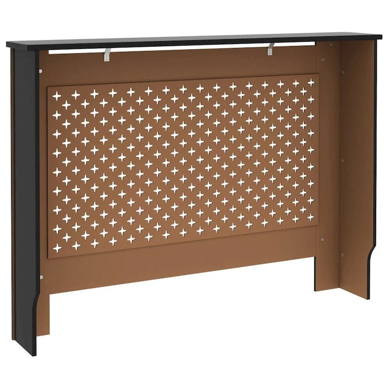 vidaXL Radiator Cover Black 44.1x7.5x32.1 MDF