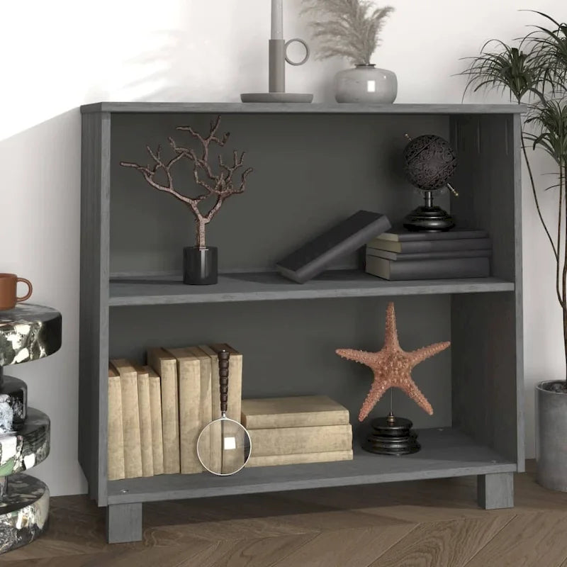 vidaXL Sideboard Storage Kitchen Cabinet for Hallway HAMAR Solid Wood Pine - 33.5x13.8x31.5
