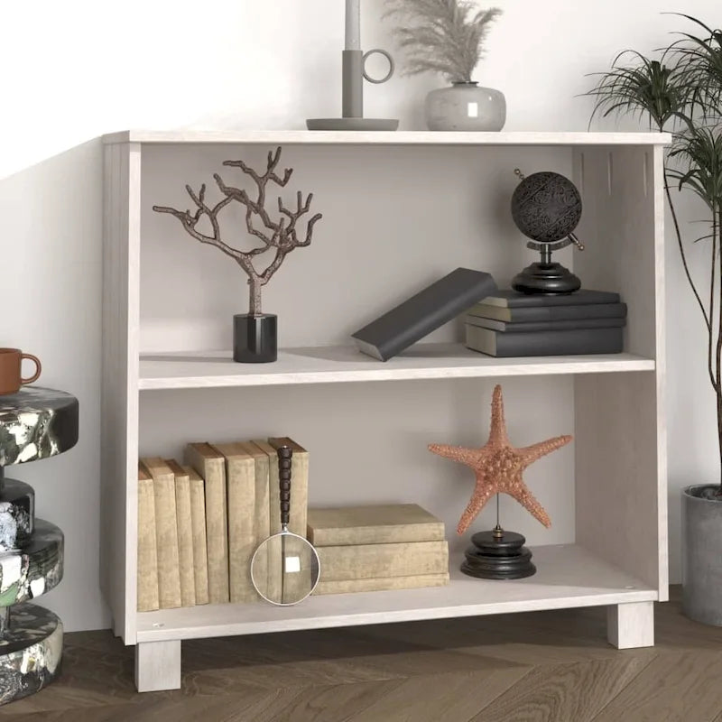 vidaXL Sideboard Storage Kitchen Cabinet for Hallway HAMAR Solid Wood Pine - 33.5x13.8x31.5