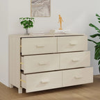 vidaXL Sideboard Buffet Console Cabinet with Storage HAMAR Solid Wood Pine - 44.5 x 15.7 x 31.5