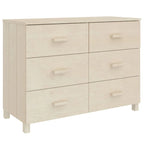 vidaXL Sideboard Buffet Console Cabinet with Storage HAMAR Solid Wood Pine - 44.5 x 15.7 x 31.5