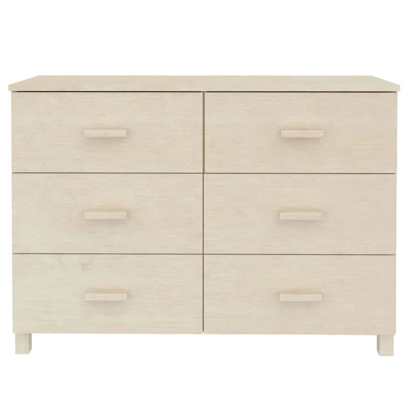 vidaXL Sideboard Buffet Console Cabinet with Storage HAMAR Solid Wood Pine - 44.5 x 15.7 x 31.5