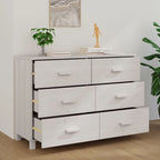 vidaXL Sideboard Buffet Console Cabinet with Storage HAMAR Solid Wood Pine - 44.5 x 15.7 x 31.5