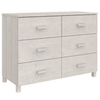 vidaXL Sideboard Buffet Console Cabinet with Storage HAMAR Solid Wood Pine - 44.5 x 15.7 x 31.5