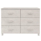 vidaXL Sideboard Buffet Console Cabinet with Storage HAMAR Solid Wood Pine - 44.5 x 15.7 x 31.5
