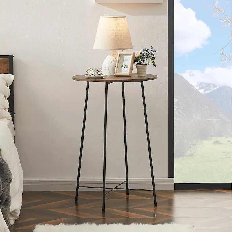 Taomika, Bistro Pub Table Round Dining Table-Brown/Black/Coffee/Maple Color-Four Colors