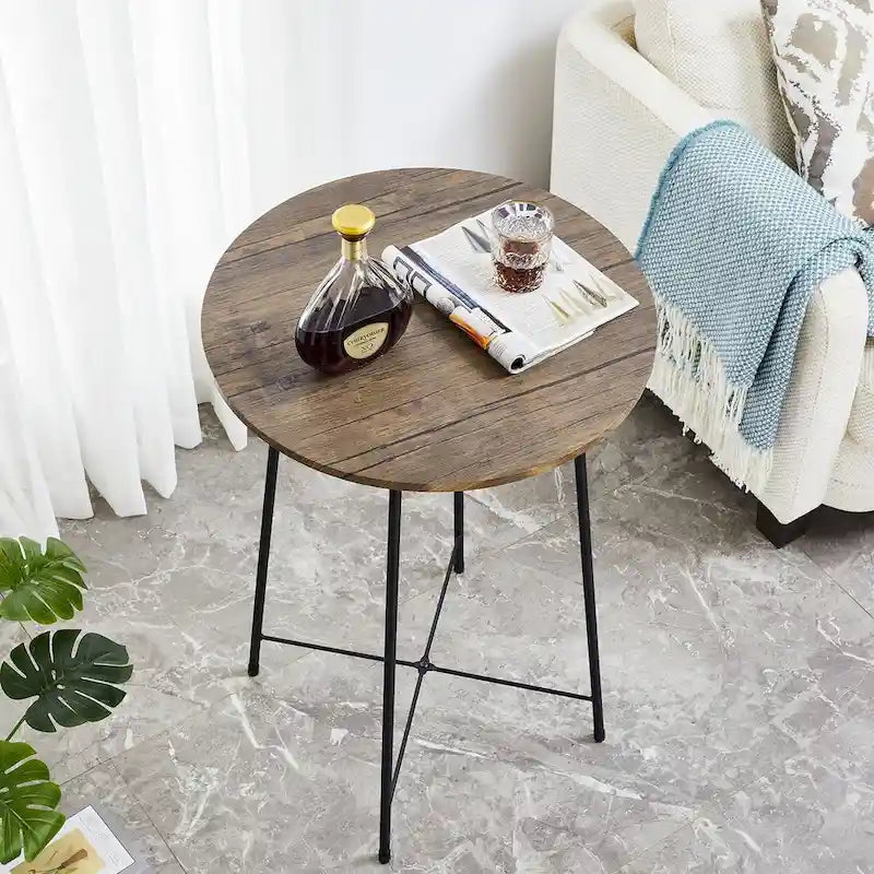 Taomika, Bistro Pub Table Round Dining Table-Brown/Black/Coffee/Maple Color-Four Colors