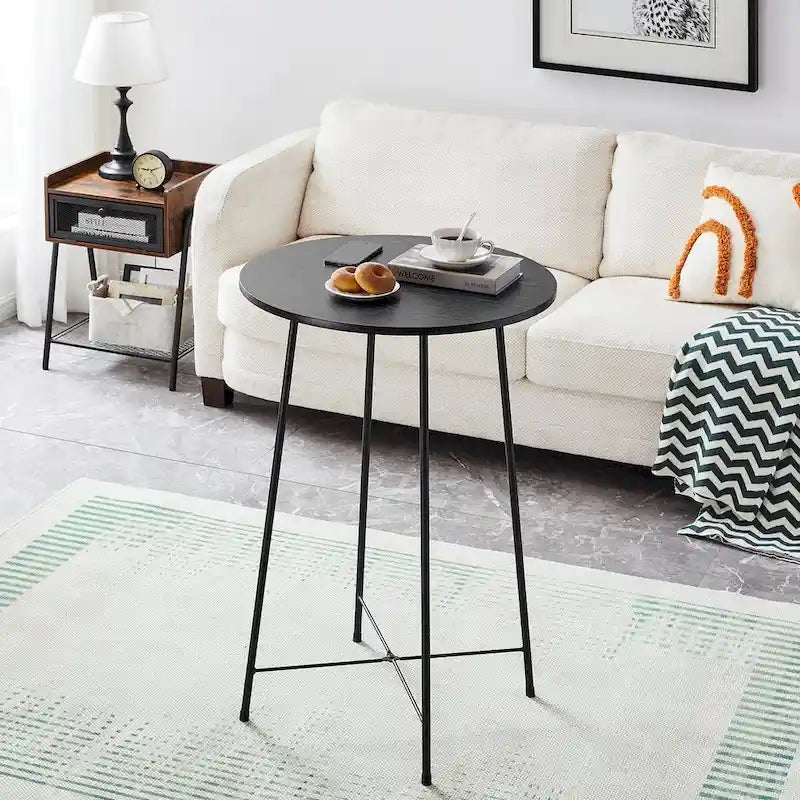 Taomika, Bistro Pub Table Round Dining Table-Brown/Black/Coffee/Maple Color-Four Colors