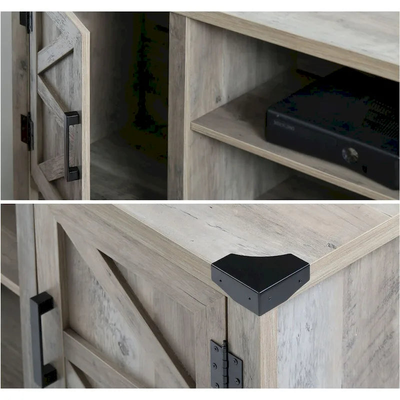 Farmhouse Barndoor TV Stand Entertainment Center for TVs up to 70-inch