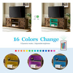 Farmhouse Barndoor TV Stand Entertainment Center for TVs up to 70-inch