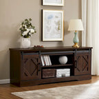 Farmhouse Barndoor TV Stand Entertainment Center for TVs up to 70-inch