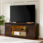 Farmhouse Barndoor TV Stand Entertainment Center for TVs up to 70-inch