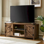 Farmhouse Barndoor TV Stand Entertainment Center for TVs up to 70-inch