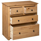 vidaXL Sideboard Drawer Cupboard for Bedroom Storage Cabinet Pine Panama Range - 31.5 x 15.7 x 32.7