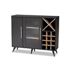 Pietro Mid-Century Modern Finished Wine Cabinet - 38.78 High x 47.24 Wide x 13.39 Deep
