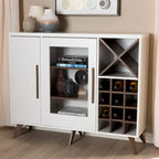Pietro Mid-Century Modern Finished Wine Cabinet - 38.78 High x 47.24 Wide x 13.39 Deep