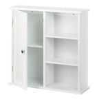 26.75 White Contemporary Wall Cabinet with Shelves