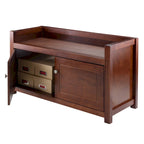 Charleston Storage Bench, Walnut - 39.76 x 15.35 x 21.65 inches
