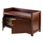 Charleston Storage Bench, Walnut - 39.76 x 15.35 x 21.65 inches