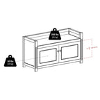 Charleston Storage Bench, Walnut - 39.76 x 15.35 x 21.65 inches
