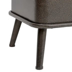 vidaXL Storage Bench with Backrest 43.3 Black Faux Leather - 43.3 x 20.5 x 29.5
