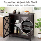 Costway Kitchen Buffet Sideboard Storage Cabinet w/Glass Doors & - See Details