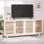 SAFAVIEH Micaela 63-inch 4-Door Storage Media TV Stand - 63.1  W x 16.3  D x 31.7  H - 63Wx16Dx32H