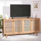 SAFAVIEH Micaela 63-inch 4-Door Storage Media TV Stand - 63.1  W x 16.3  D x 31.7  H - 63Wx16Dx32H