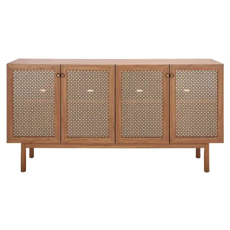 SAFAVIEH Micaela 63-inch 4-Door Storage Media TV Stand - 63.1  W x 16.3  D x 31.7  H - 63Wx16Dx32H