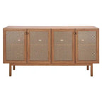 SAFAVIEH Micaela 63-inch 4-Door Storage Media TV Stand - 63.1  W x 16.3  D x 31.7  H - 63Wx16Dx32H