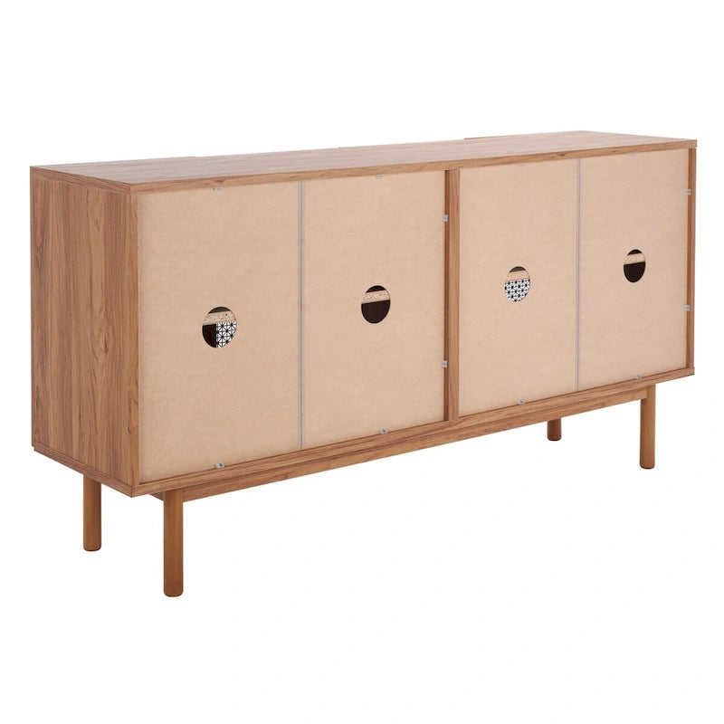 SAFAVIEH Micaela 63-inch 4-Door Storage Media TV Stand - 63.1  W x 16.3  D x 31.7  H - 63Wx16Dx32H