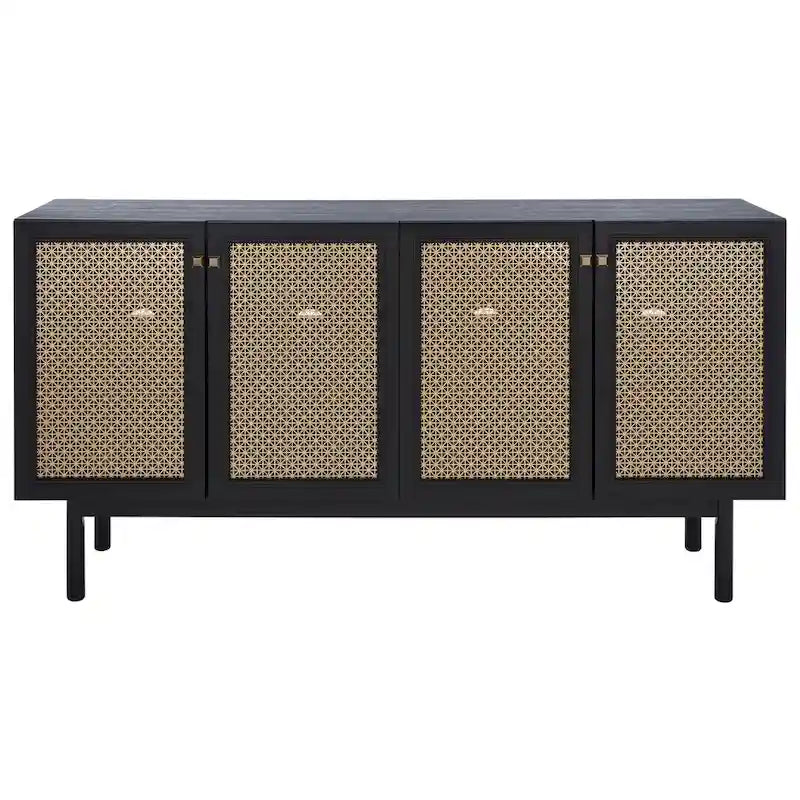 SAFAVIEH Micaela 63-inch 4-Door Storage Media TV Stand - 63.1  W x 16.3  D x 31.7  H - 63Wx16Dx32H