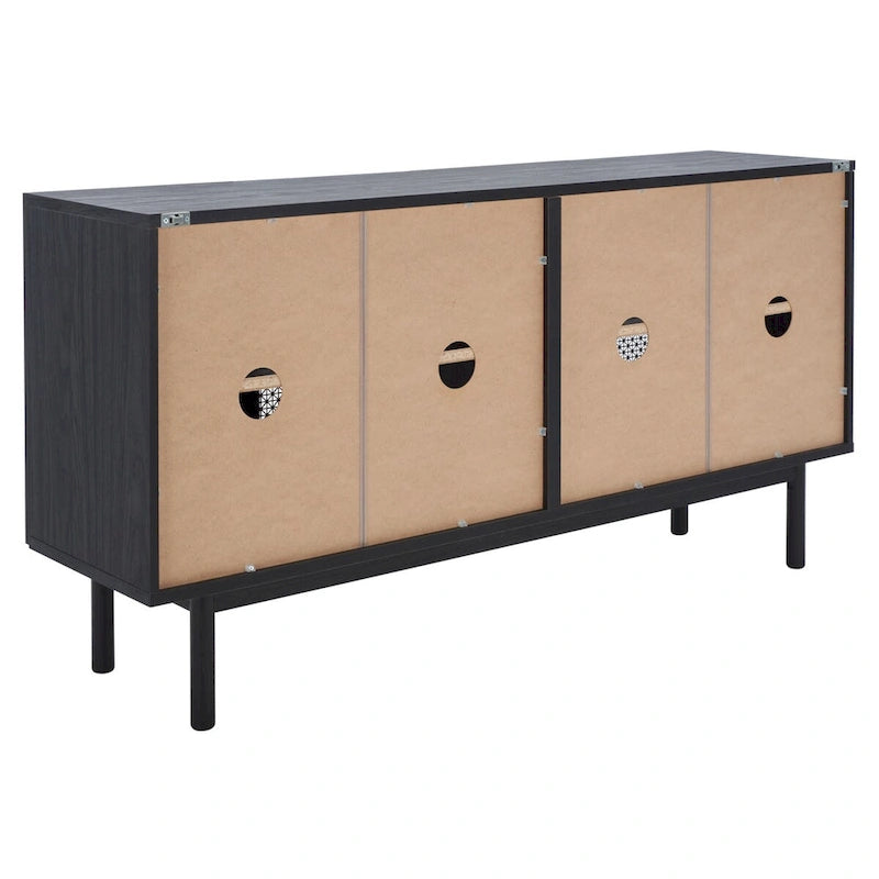 SAFAVIEH Micaela 63-inch 4-Door Storage Media TV Stand - 63.1  W x 16.3  D x 31.7  H - 63Wx16Dx32H