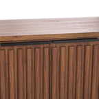 SAFAVIEH Deandra 4-Door Entertainment Media Stand (Fits Up To 65  Flatscreen TV) - 60.8 In. x 17.7 In. x 24.6 In. - 61Wx18Dx25H