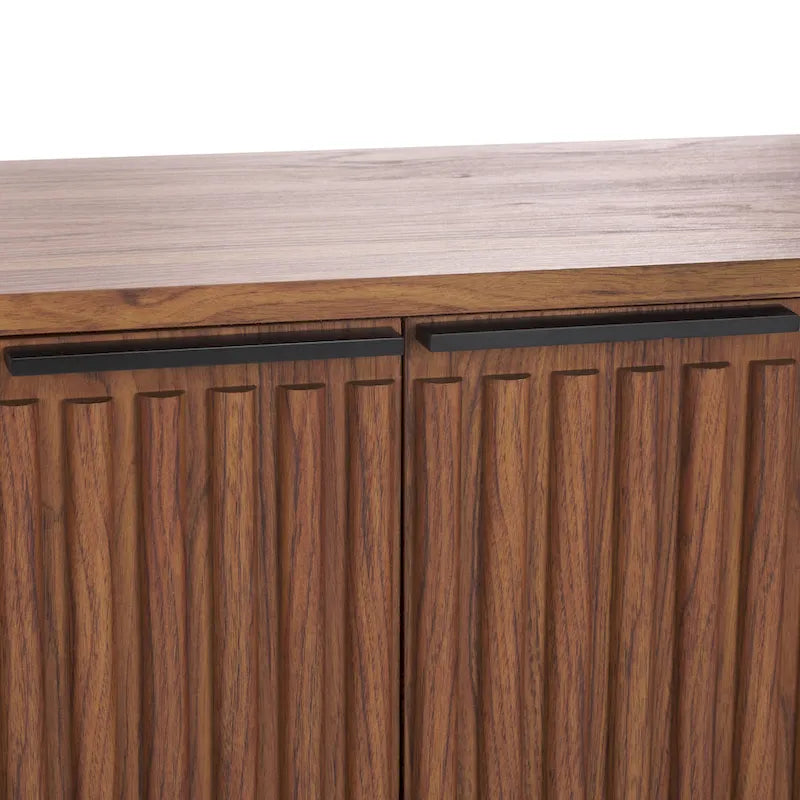 SAFAVIEH Deandra 4-Door Entertainment Media Stand (Fits Up To 65  Flatscreen TV) - 60.8 In. x 17.7 In. x 24.6 In. - 61Wx18Dx25H