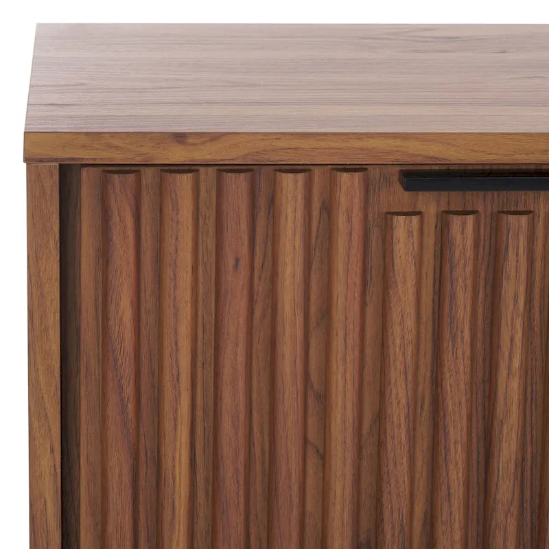 SAFAVIEH Deandra 4-Door Entertainment Media Stand (Fits Up To 65  Flatscreen TV) - 60.8 In. x 17.7 In. x 24.6 In. - 61Wx18Dx25H