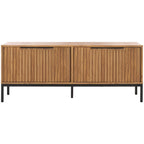 SAFAVIEH Deandra 4-Door Entertainment Media Stand (Fits Up To 65  Flatscreen TV) - 60.8 In. x 17.7 In. x 24.6 In. - 61Wx18Dx25H