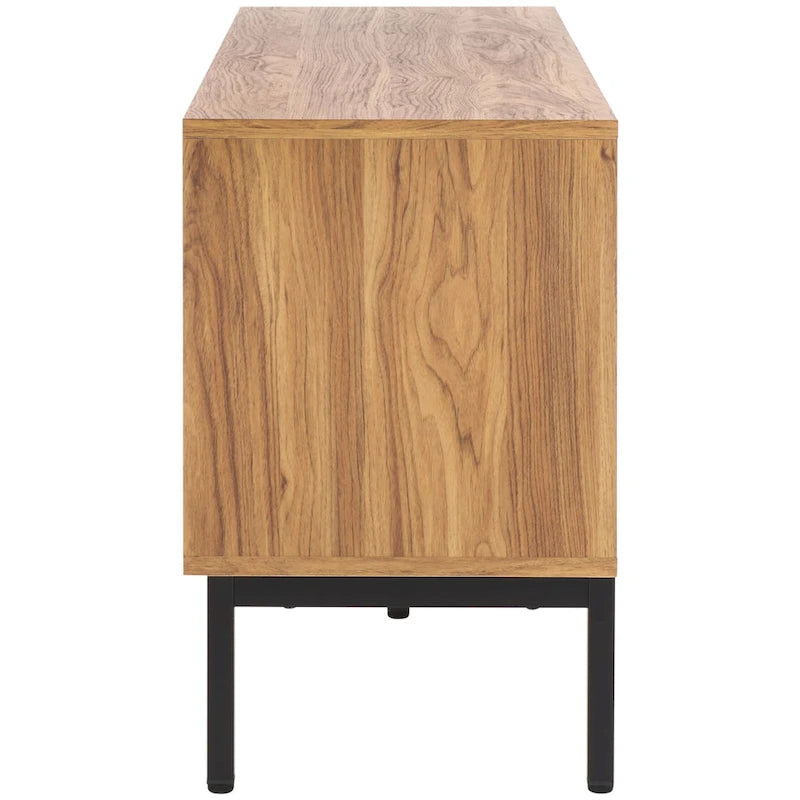 SAFAVIEH Deandra 4-Door Entertainment Media Stand (Fits Up To 65  Flatscreen TV) - 60.8 In. x 17.7 In. x 24.6 In. - 61Wx18Dx25H