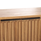 SAFAVIEH Deandra 4-Door Entertainment Media Stand (Fits Up To 65  Flatscreen TV) - 60.8 In. x 17.7 In. x 24.6 In. - 61Wx18Dx25H