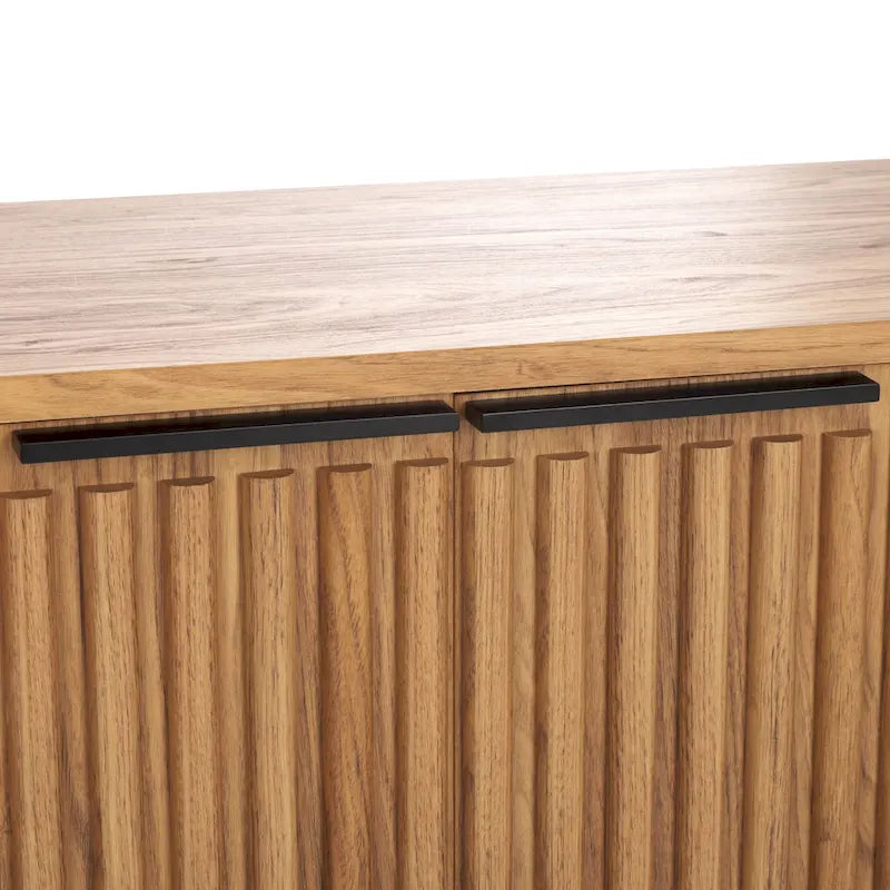 SAFAVIEH Deandra 4-Door Entertainment Media Stand (Fits Up To 65  Flatscreen TV) - 60.8 In. x 17.7 In. x 24.6 In. - 61Wx18Dx25H