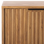 SAFAVIEH Deandra 4-Door Entertainment Media Stand (Fits Up To 65  Flatscreen TV) - 60.8 In. x 17.7 In. x 24.6 In. - 61Wx18Dx25H