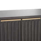 SAFAVIEH Deandra 4-Door Entertainment Media Stand (Fits Up To 65  Flatscreen TV) - 60.8 In. x 17.7 In. x 24.6 In. - 61Wx18Dx25H