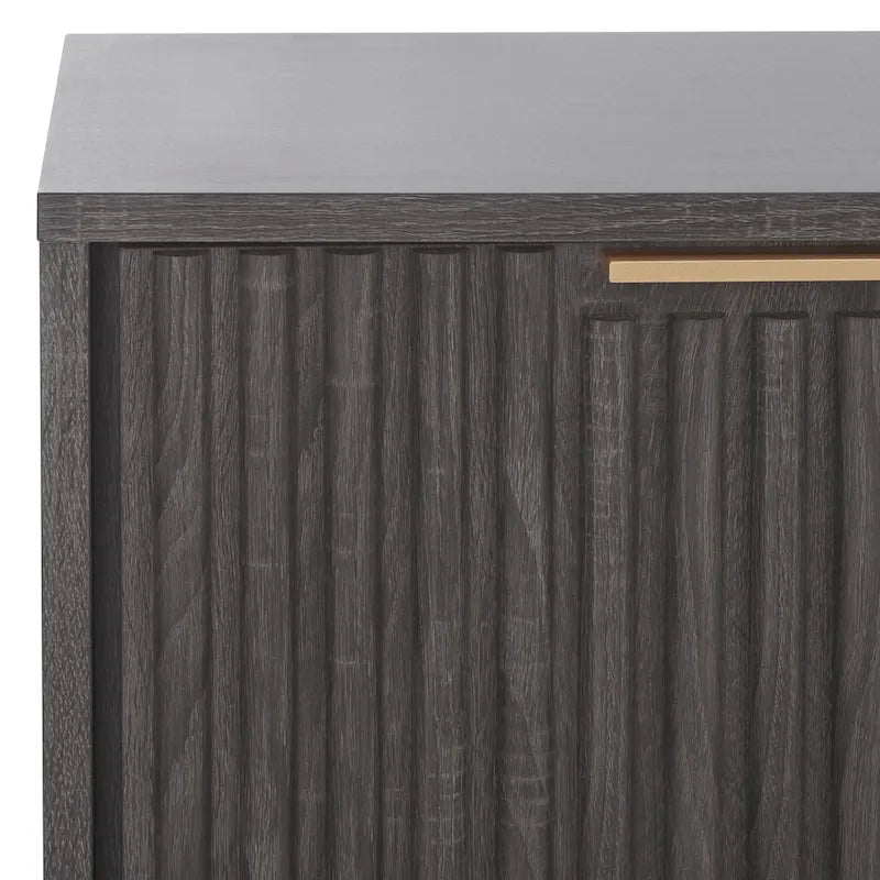 SAFAVIEH Deandra 4-Door Entertainment Media Stand (Fits Up To 65  Flatscreen TV) - 60.8 In. x 17.7 In. x 24.6 In. - 61Wx18Dx25H