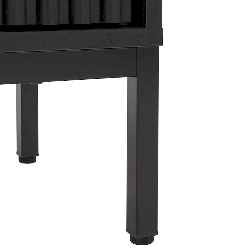 SAFAVIEH Deandra 4-Door Entertainment Media Stand (Fits Up To 65  Flatscreen TV) - 60.8 In. x 17.7 In. x 24.6 In. - 61Wx18Dx25H