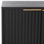 SAFAVIEH Deandra 4-Door Entertainment Media Stand (Fits Up To 65  Flatscreen TV) - 60.8 In. x 17.7 In. x 24.6 In. - 61Wx18Dx25H