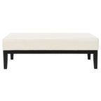 SAFAVIEH Tonja Brown Bicast Leather Rectangle Ottoman
