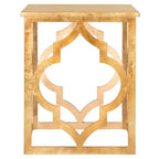 SAFAVIEH Grayce Trellis Silver Leaf End Table. - 19  W x 19  D x 23  H - 19Wx19Dx23H